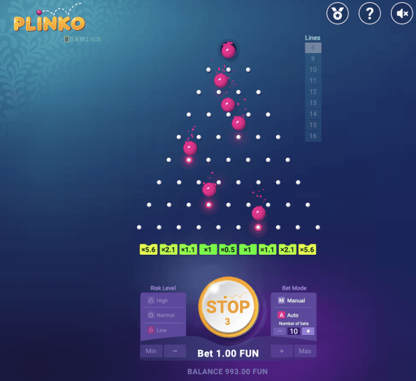 Algorithms of the Plinko Game